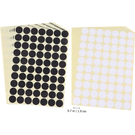 adhésives rondes amovibles papier blanc pour calendriers et (1/5)