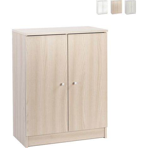 Armadio multiuso basso due ante Olmo Chiaro 62x34x h80 cm