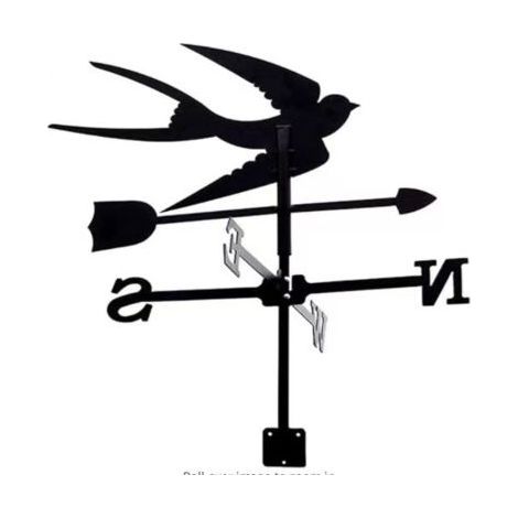 LaBlanc - Schwalben-Wetterfahne, dekorative Wetterfahne, Windrichtungsanzeiger-Set für den Außenbereich, Wetterfahne mit Metallständer für Garten und Rasen