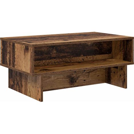 Table basse Bois ancien 80 x 46 x 35 cm Bois d'ingénierie