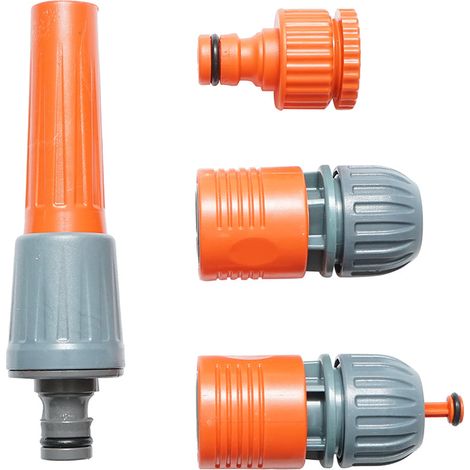 Set di connettori con testa regolabile 1/2 per tubo da giardino. (1/5)