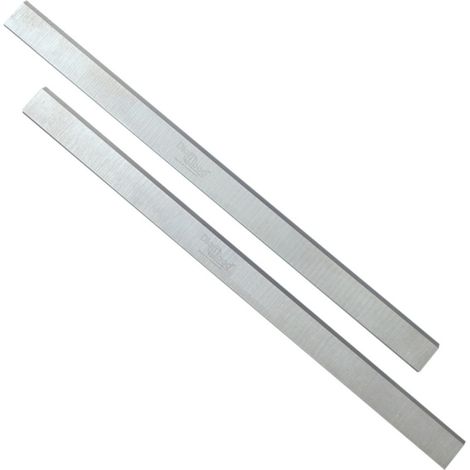 OMNIVOR - 2 X Fers de Rechange pour Raboteuse ou Dégauchisseuse  Lames de Rabot Réaffutables  310 x 20 x 2.5 mm  Outil de Travail du Bois Dur ou Bois Tendre  Acier HSS