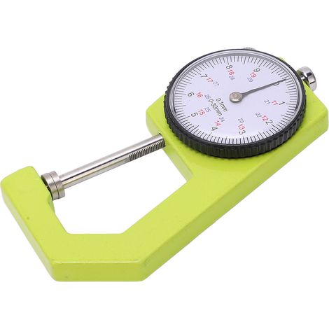 Ortviai Jauge d'Épaisseur Précise 0,1 mm – Plage 0-30 mm, Cadran Circulaire, Pointes en Carbure de Tungstène pour Papier, Cuir Faux et Bijoux (1/3)