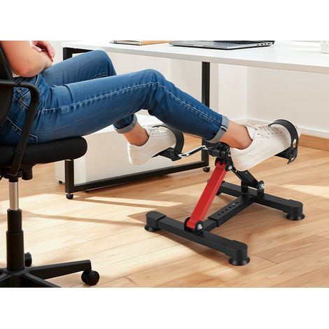 Jiubiaz Mini bicicleta plegable para uso doméstico Para ejercitar brazos y piernas Color rojo y negro (1/5)