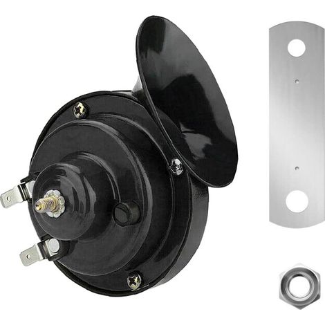 1Pcs Black 12V Car Horn 300db Train Horn Electric Snail Horn Horns Waterproof Loud Air Horn Super Horns Truck Train Auto Motorcycle Boat
