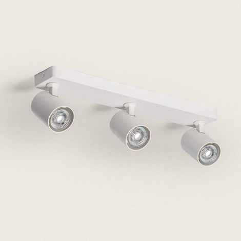 Lámpara de Techo Orientable Cora 3 Focos Blanco  Blanco