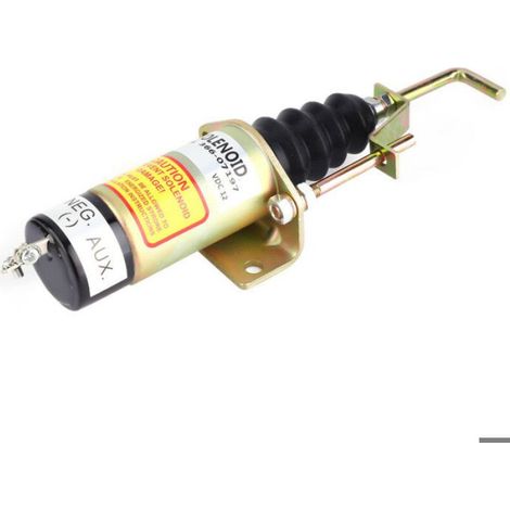 Electrovanne D Arret Carburant - 12 V - Pour Moteur Excavatrice Lister Petter LPWS LPWT - Generateur Electrique - 366-07197 (1/5)