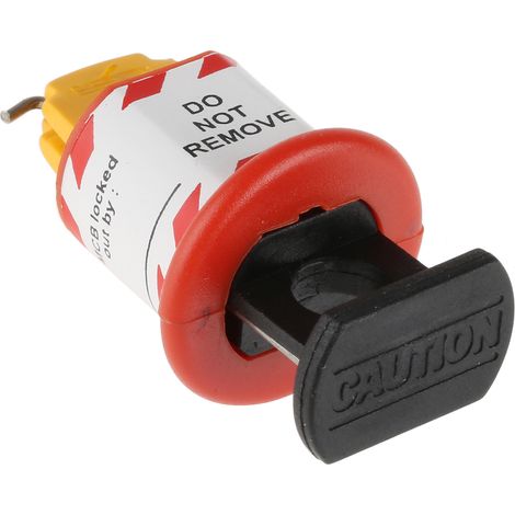 Rs Pro – Verrouillage de disjoncteur miniature – 1 serrure en PVC et acier inoxydable – Système de verrouillage à broches – Pour kit LOTO électrique