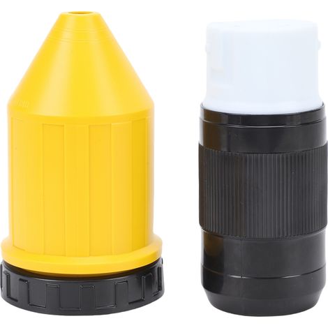 Prise RV 50A NEMA SS2-50R Verrouillage Rotation Étanche Anti-poussière ABS Laiton pour Camping-Car Caravane Fourgon (1/5)