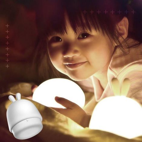 Veilleuse Enfant/Bebe LED Rechargeable (Design Lapin), Lampe Chevet pour Chambre Enfant (1/3)