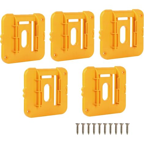 APEX Lot de 5 supports de batterie pour batteries Dewalt 20 V, compatibles avec les modèles DCB200, DCB201, DCB202, DCB203, DCB204 (1/5)