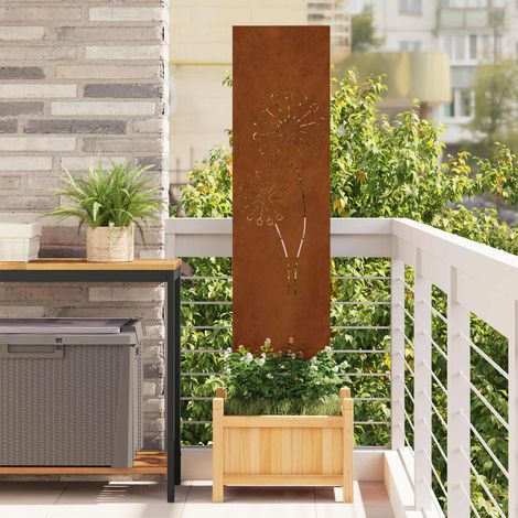 vidaXL Garden Privacy Screen Rusty 32 x 140 cm Weathering Steel (1/5)