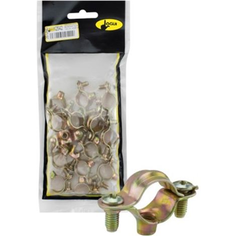 Abrazaderas M6 Zincadas Bicromatadas 14mm Para Tubos Acero, Cobre Y PVC Pack 100 Uds