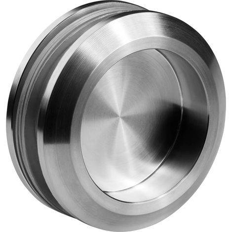 Paar – Schiebetürgriff – Edelstahl – Für Glastüren – Gebürstete Oberfläche – Durchmesser 58 x 40 mm (1/5)