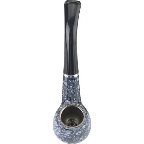 Pipe à Fumée Ronde en Résine Imitation Grain de Marbre Noir (1/5)