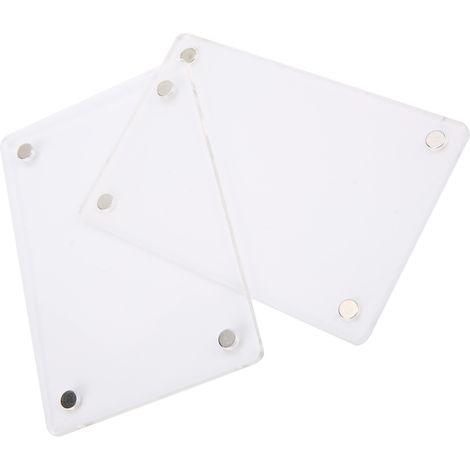 Cadre photo magnétique transparent en acrylique de 7,6 cm (3 pouces), autocollant pour réfrigérateur pour Instax Mini (1/5)