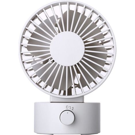 Mini ventilateur de bureau USB 102 × 79 × 138 mm, format de paume, silencieux, vitesse du vent à trois vitesses, un compagnon de refroidissement portable (1/3)