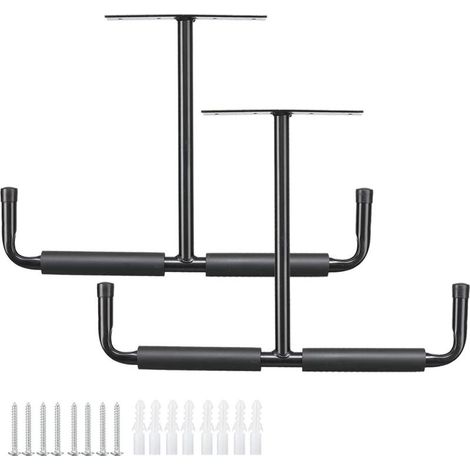 Crochets métalliques en forme de T pour présentoirs muraux en fer forgé, crochets de rangement pour kayaks, supports de cannes à pêche pour plafond/mur.