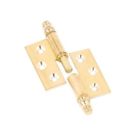 Cerniere Piane Canotto Liscio Ottone Lucido Mm.50X40 Destra