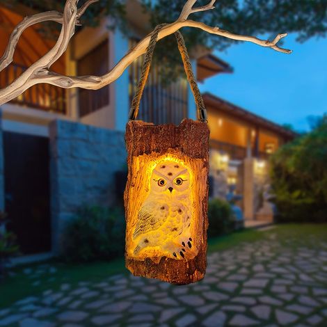 Eulenförmige Solar-Gartenleuchten, wasserdichte Außenbeleuchtung, ideal für eine Party auf der Terrasse oder dem Rasen (1/5)