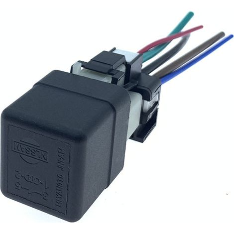 Suitable for retrofitting Nissan starter pump electric fan 4-pin 5-pin 12V high-power relay with socket (1/4)