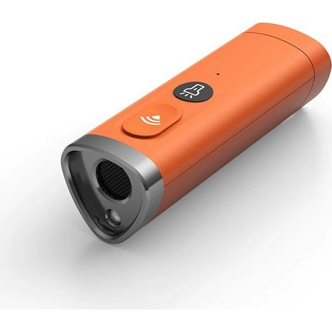 Ultraschall-Taschenlampe zur Hundeabwehr, orange, 14,1 x 4,6 cm, 1 Stück, tragbares Hundetrainingsgerät, gegen Bellen. (1/5)
