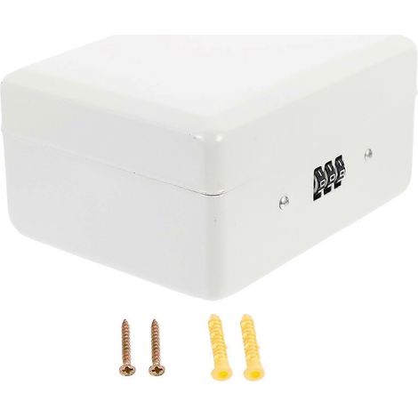 Armoire à clés murale avec serrure à code, en fer blanc, 6 emplacements pour clés, 15 x 12 cm, 1 unité (1/5)
