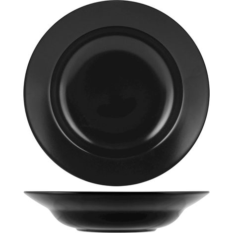 H&H Piatto Pasta STW Col/nero Cm29,5 (1/4)