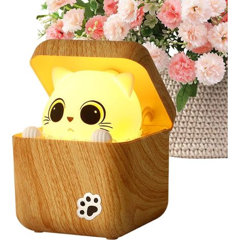 Lumière animale Chat Rechargeable à Activation Sonore 3 Modes Lampe bureau pour chambre pour Maison Salle de Séjour Chambre Cabinet Table Basse (1/5)