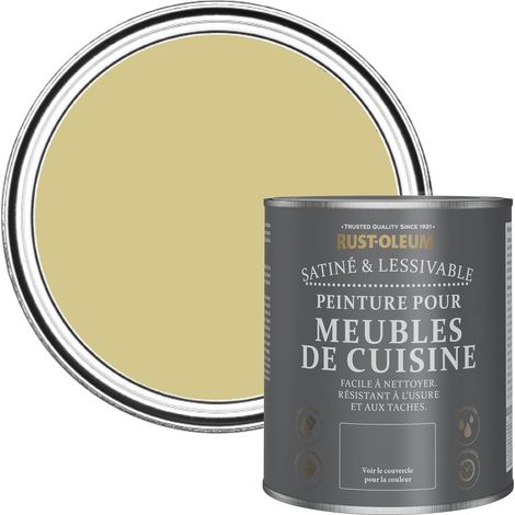 Peinture Verte pour Meubles de Cuisine, Finition Satinée - Wasabi 750ml (1/5)