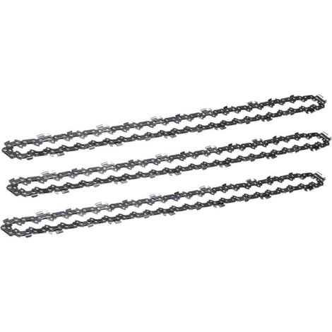 Chaine De Tronconneuse - 3/8 LP - Pas 3/8 Pouces Low Profile - Epaisseur Maillon 1 1 Mm - 50 Maillons - Longueur Guide 35 Cm - Lot De 3