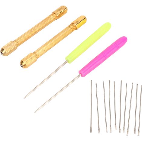 Support de Racine de Cheveux de Poupée avec 2 Alènes, Manches en Alliage Léger et Durable pour Fournitures de Coiffure de Poupée (1/5)