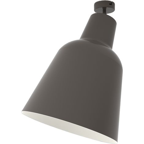 LUMICOM DONG Plafoniera, 1X E27, max 42W, metallo, tortora/bianco, D.16cm (1/4)