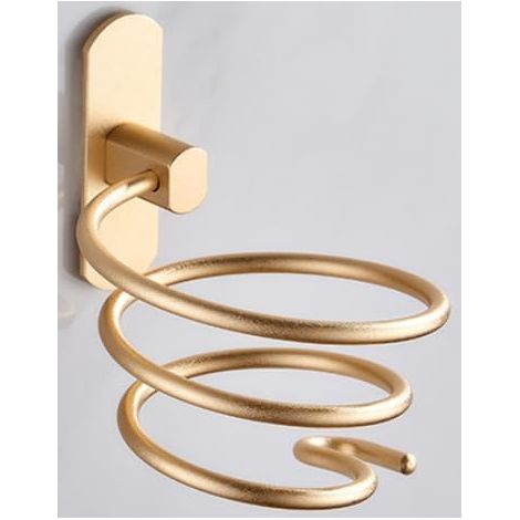 Wandhalterung ohne Bohren für Haartrockner, Glätteisen und Lockenstab (Gold, 1 Stück) (1/5)