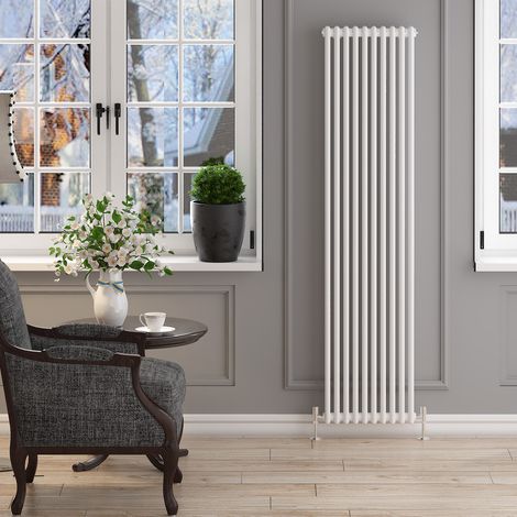 ELEGANT Vertical Column Radiator Traditional Radiator 1800mm White Radiator Column Rads 1800 x 470 mm (1/5)