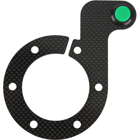 Bouton de klaxon de volant 6 trous en fibre de carbone, confortable et sensible, remplacement pour MOMO vert-AquaForge (1/3)