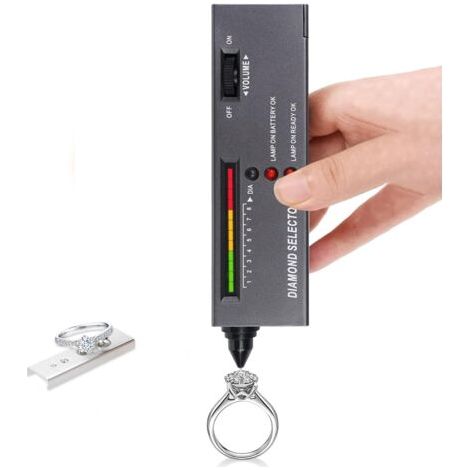 Testeur de Diamant de Haute Précision Testeur de Pierres Précieuses Audio Portable LED Bijoutier Professionnel pour Outil de Gemmes de Bijoux de Pierres Précieuses de Sélecteur Novice et Expert (1/5)