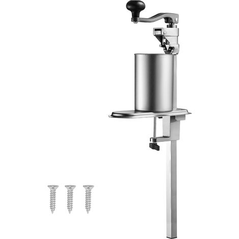 VEVOR Abrelatas, Abrelatas Manual de Sobremesa para Latas de hasta 40 cm de Altura, Altura Ajustable, con Tornillos y Abrazadera de Mesa, para Restaurantes y Hoteles, 253 x 113 x 853 mm, Plata (1/5)
