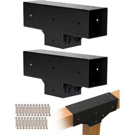 Kit de Pérgola en Forma de T, 10 x 10 cm, de 3 Vías, Kit de Soporte de Cenador de Carpintería DIY con Tornillos para Vigas de Madera de 92 x 92 mm en Tamaño Real para Banquetes y Fiestas (1/5)