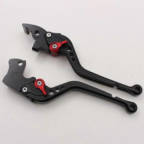 Convient aux motos KTM390 Duke, poignée de frein et levier de klaxon courts modifiés en alliage d'aluminium anti-chute (longhandle noir) (1/5)