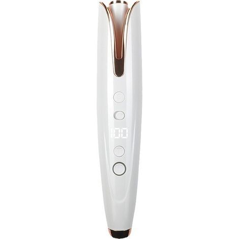 Fer à friser automatique sans fil - Fer à friser automatique avec 4 réglages de température - 24,4 cm x 5,2 cm