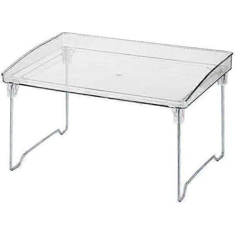 Étagère De Rangement - Plastique Transparent - 29,6 X 21 X 16 Cm - Pliable - Bureau Cuisine Salle De Bain - 1 Pièce (1/3)