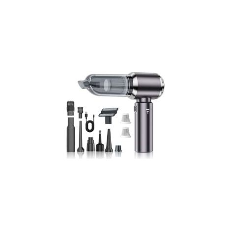 Adecuada para aspiradoras de coche inalámbricas, esta aspiradora de mano de 18000 Pa es mini, portátil, ligera y potente, ideal para limpiar coches, oficinas, cocinas y pelo de mascotas.