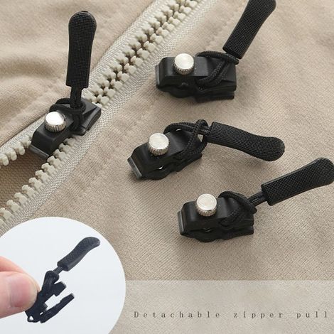 Kit de réparation de fermetures éclair (lot de 10), solution rapide universelle, remplacement de fermeture éclair, boucle (1/5)