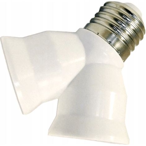 Adattatore splitter con 2 prese E27