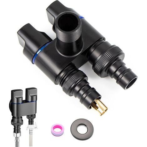 Angle Valve 1/2 x 3/4 Inch - Shower Valve Switch, Double Control Valve Shower Head and Shower Head Shower Arm Inverter for Bathroom, Toilet, Washbasin, Faucet (1/5)