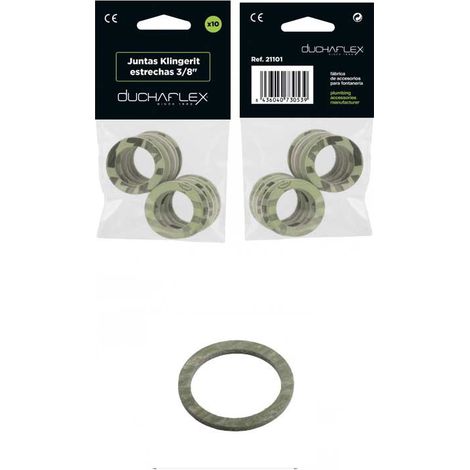 Pack 10 Juntas Planas Estrechas de Fibra – 3/8" a 1"1/2 (DIN 2690)  Medidas  Accesorios Fontanería: 3/4''