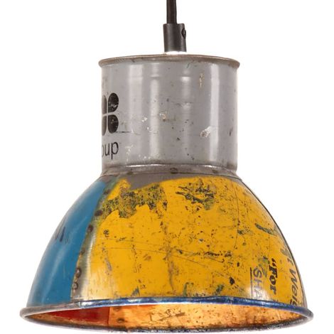 vidaXL Lampada Sospesa Industriale 25 W Multicolore Rotonda 17 cm (1/5)