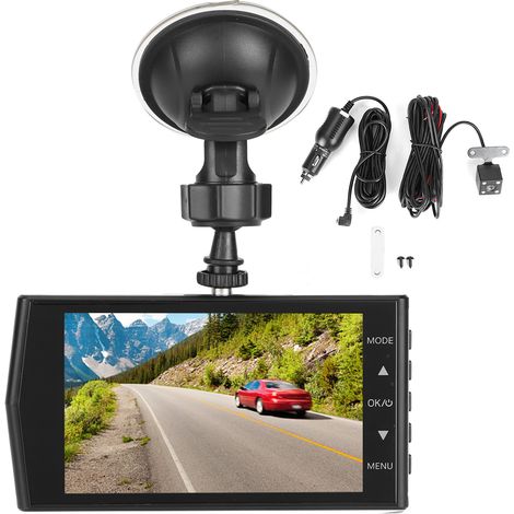 Caméra Embarquée 4 en 1 Écran Tactile Enregistreur De Conduite Intégré Capteur G Format Vidéo MOV (1/5)