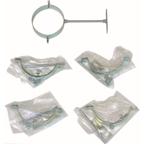 Collier de fixation pour conduit d'air/d'échappement 110 mm (5 pièces)